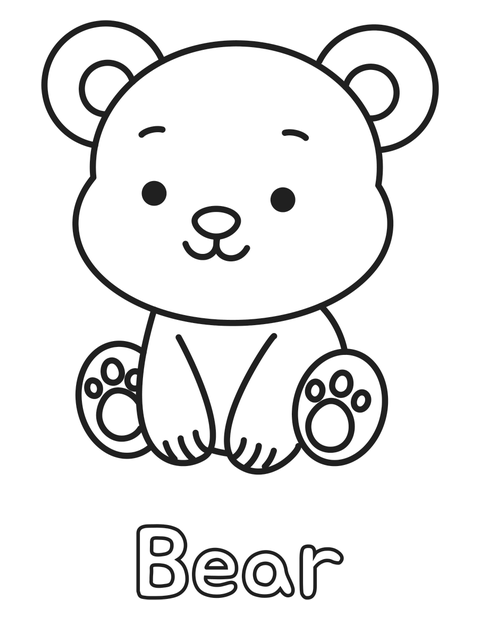Bear coloring page