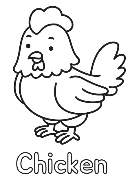 Chicken coloring page