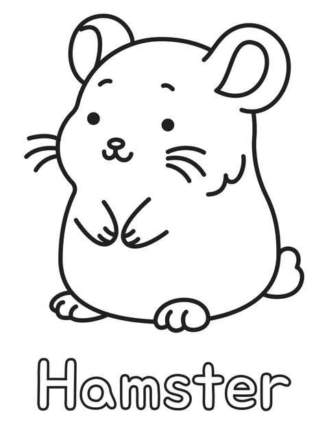 Hamster coloring page