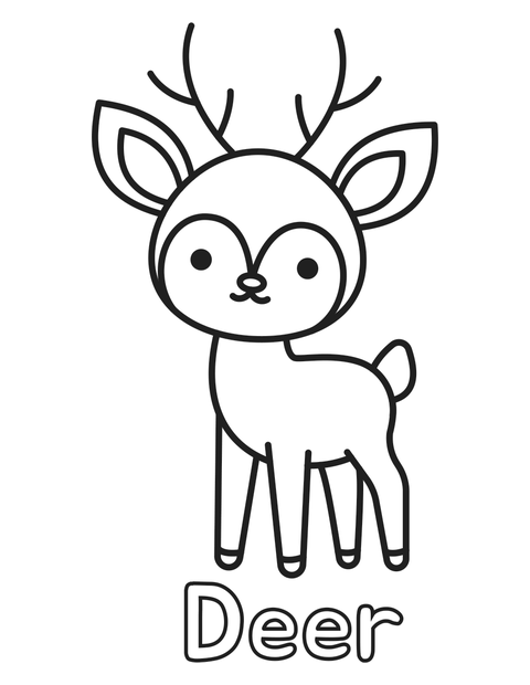 Deer coloring page