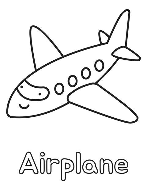 Airplane coloring page