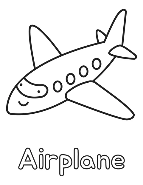 Airplane coloring page