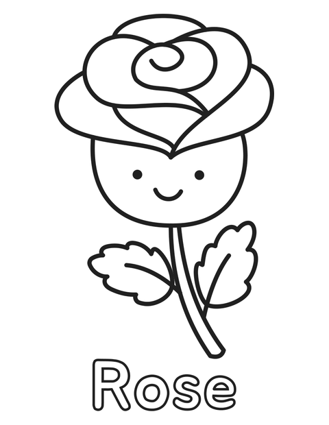 Rose coloring page