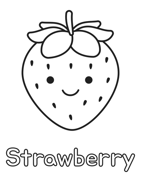 Strawberry coloring page