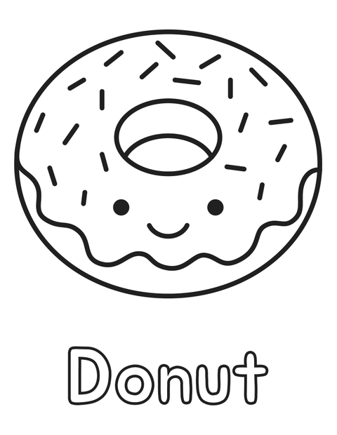 Donut coloring page